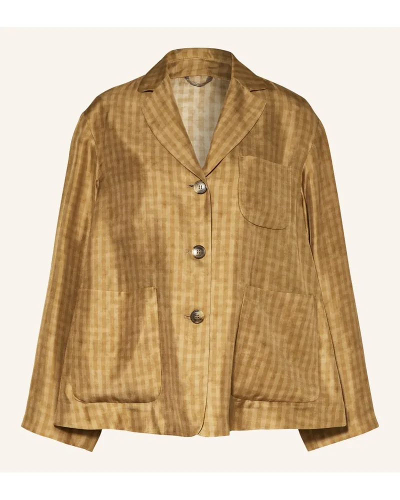 KILTIE Seidenblazer Gold