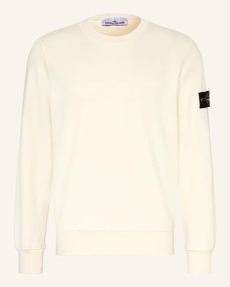 Stone Island Sweatshirt weiss Creme