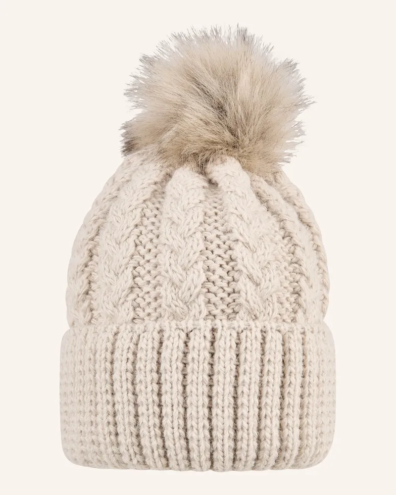 Sterntaler Strickmütze Zopfmuster Beige