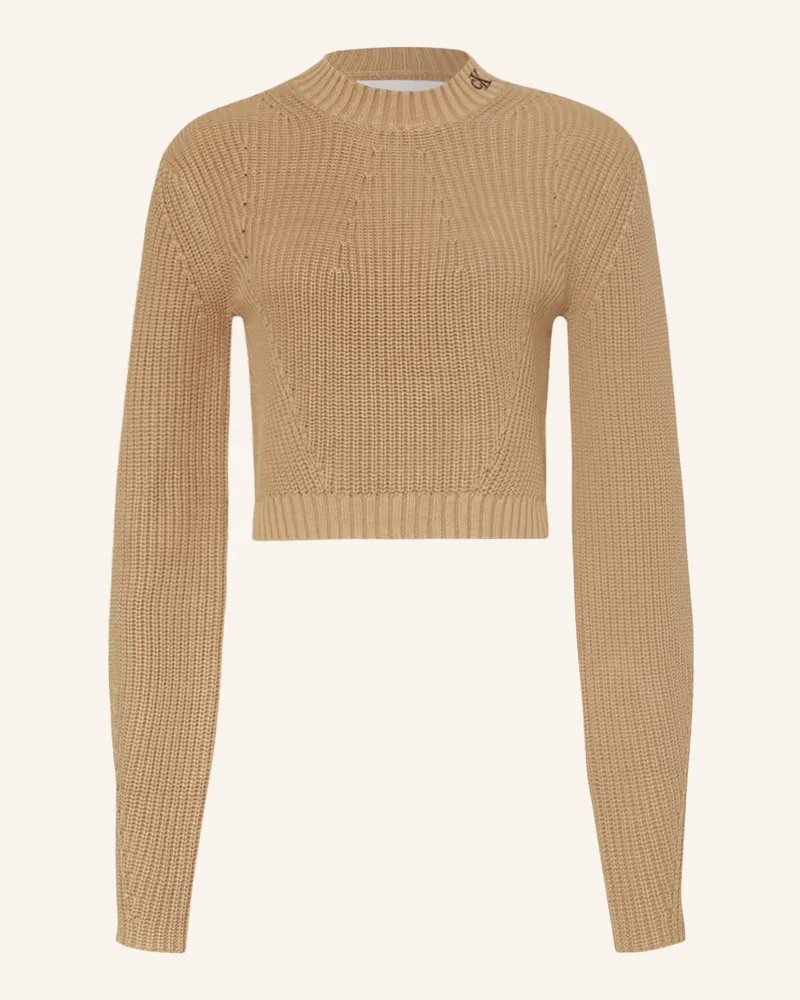 Calvin Klein Cropped-Pullover Braun