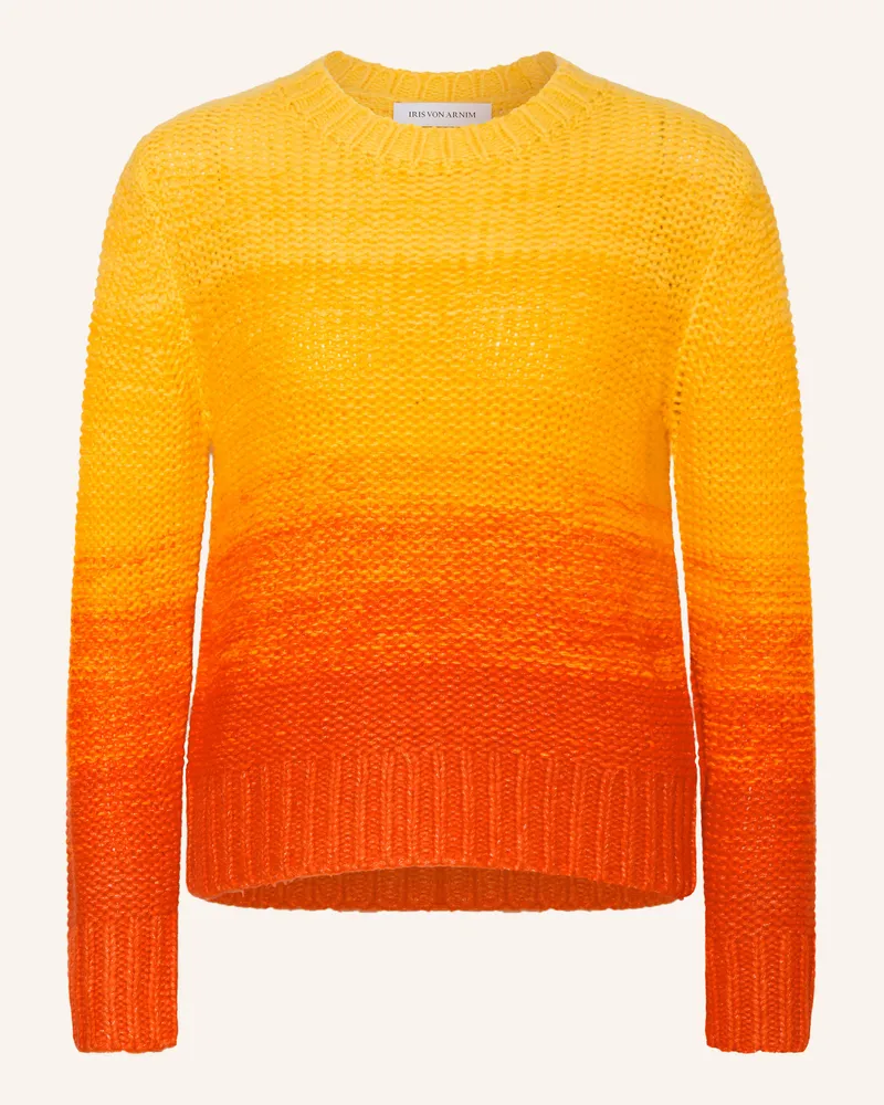 Iris von Arnim Pullover Rainbow Degradé 50 Mit Cashmere orange Gelb