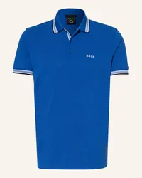 HUGO BOSS Piqué-Poloshirt PADDY CURVED Regular Fit Blau