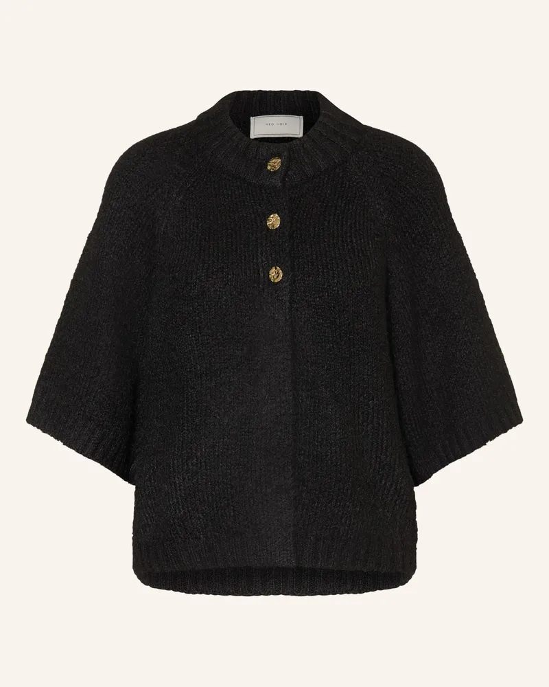 Neo Noir Strickjacke BENUTA mit 3/4-Arm Schwarz
