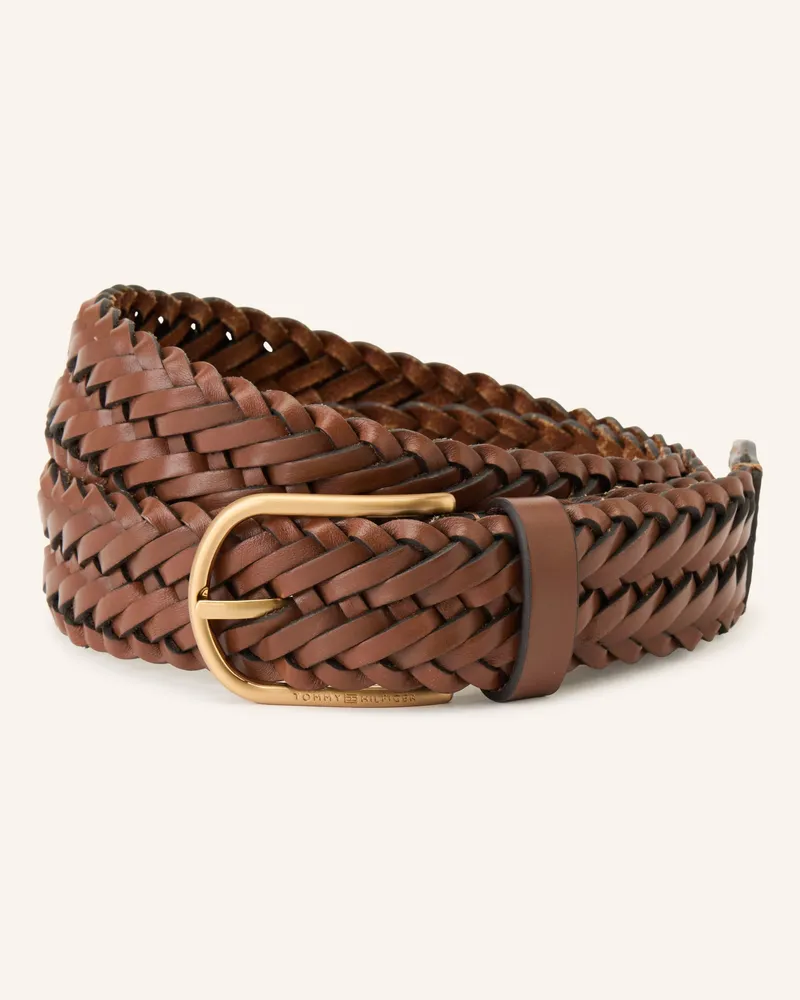 Tommy Hilfiger Flechtgürtel Aus Leder braun Braun