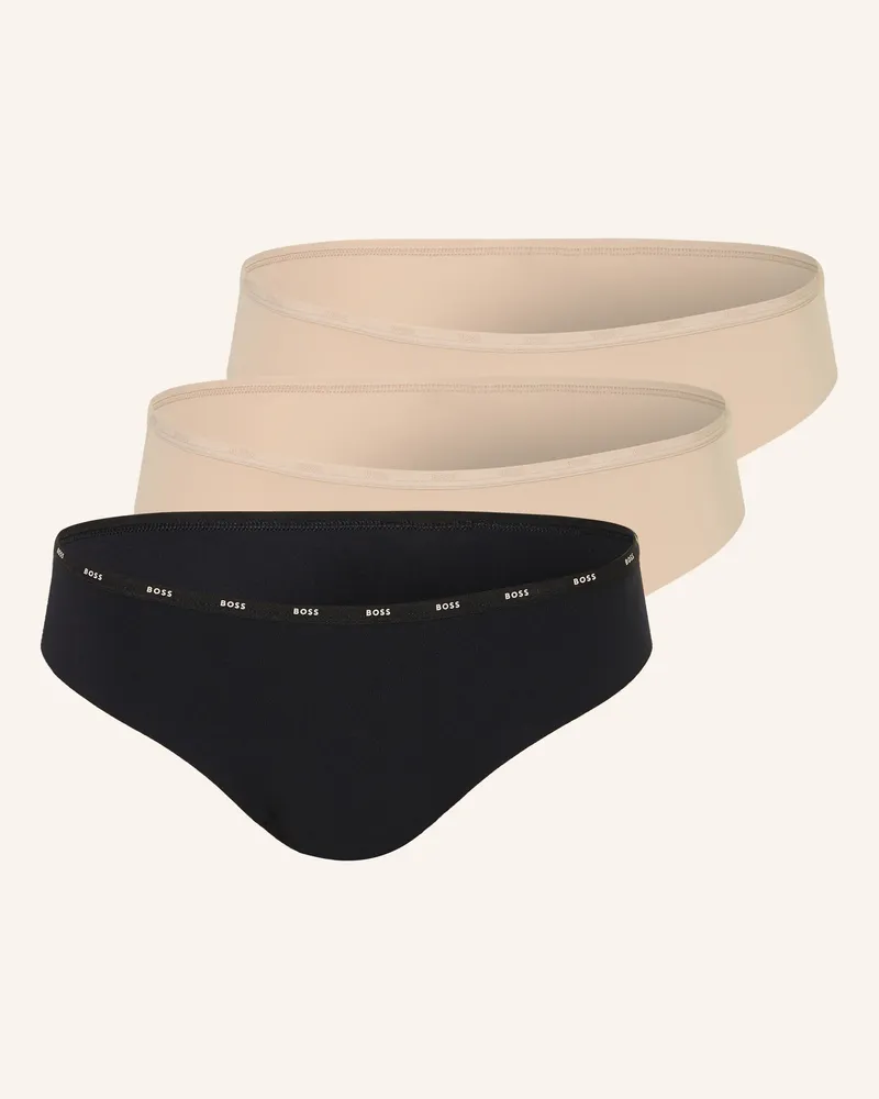 HUGO BOSS 3er-Pack Slips Micro beige Beige