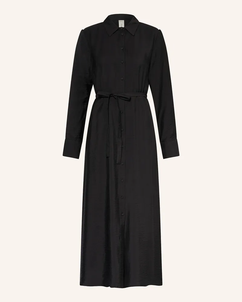 Y.A.S Hemdblusenkleid Schwarz
