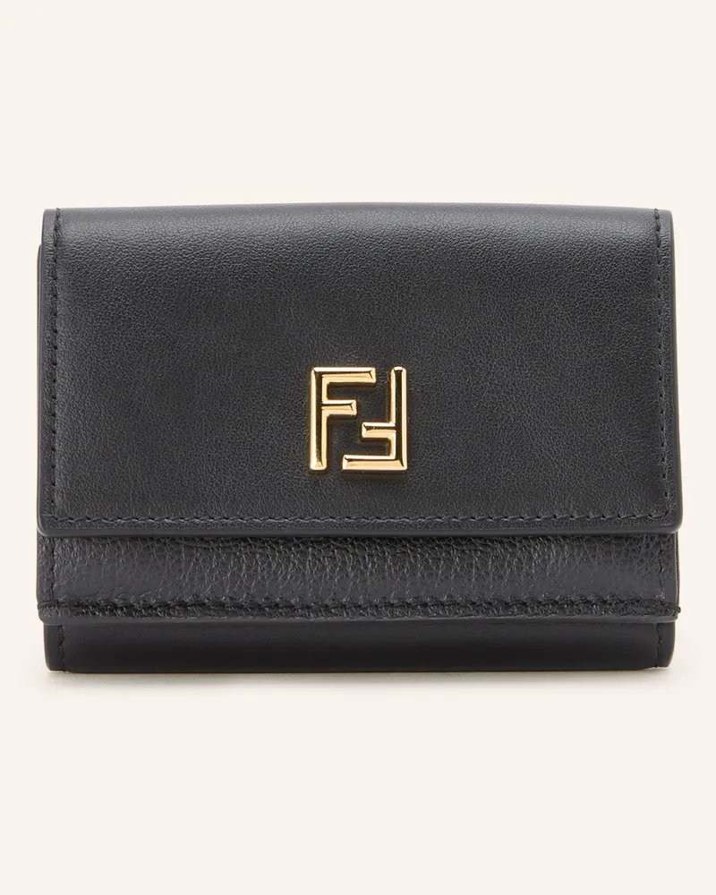 Fendi Geldbörse Mini Trifold Ff schwarz Schwarz