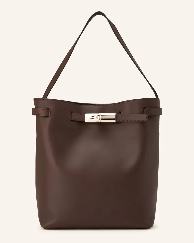 Longchamp Schultertasche braun Dunkelbraun