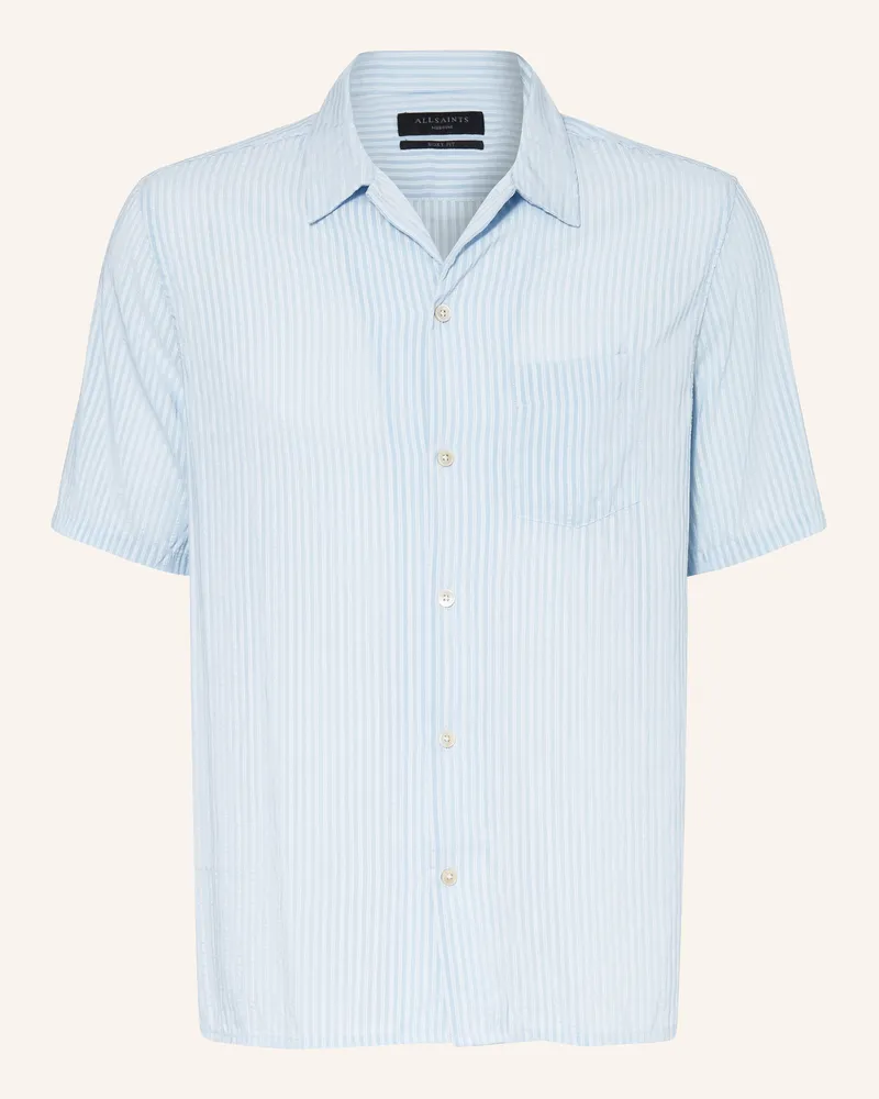 AllSaints Kurzarm-Hemd PERRY Boxy Fit Hellblau