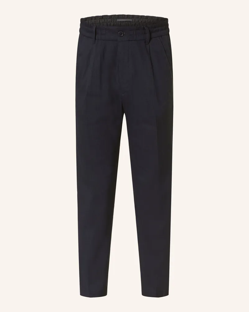 Drykorn Anzughose CHASY Extra Slim Fit mit Leinen Dunkelblau