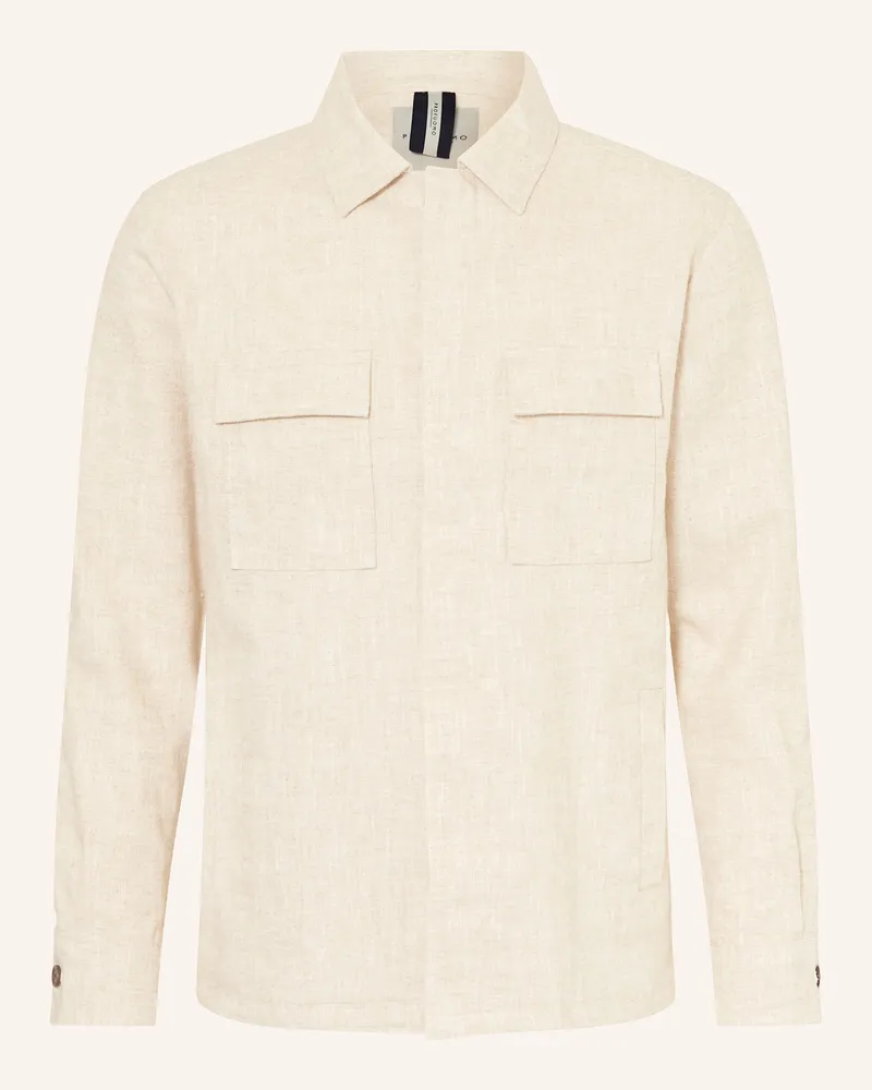 Profuomo Overshirt mit Leinen Beige