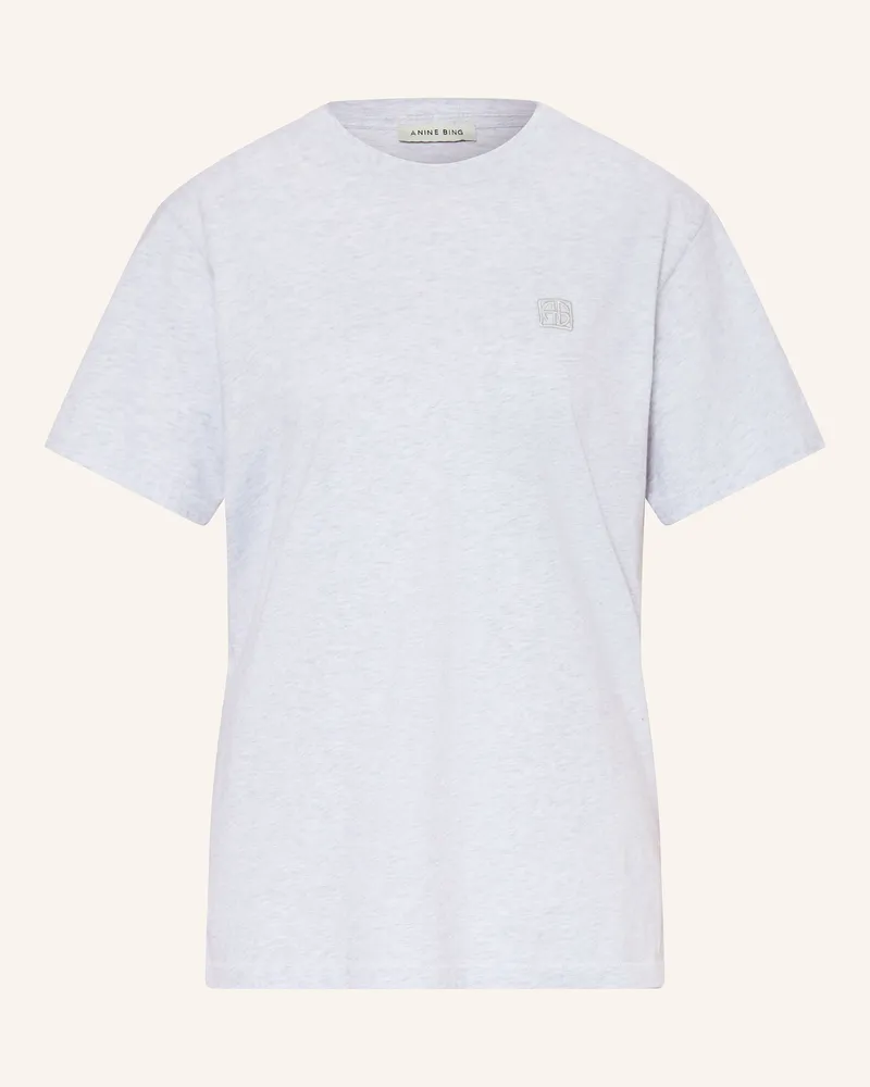 Anine Bing T-Shirt MONOGRAM Hellgrau