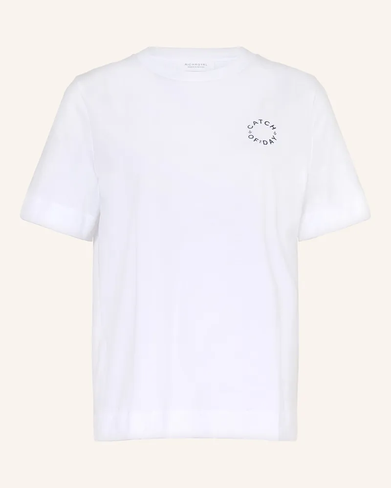 Rich&Royal T-Shirt mit Schmucksteinen Weiss