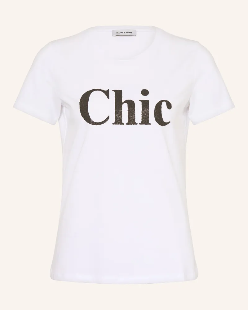 More & More T-Shirt Mit Schmucksteinen weiss Weiss