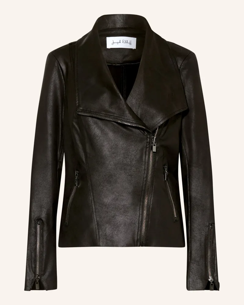 Joseph Ribkoff Jacke In Lederoptik schwarz Schwarz