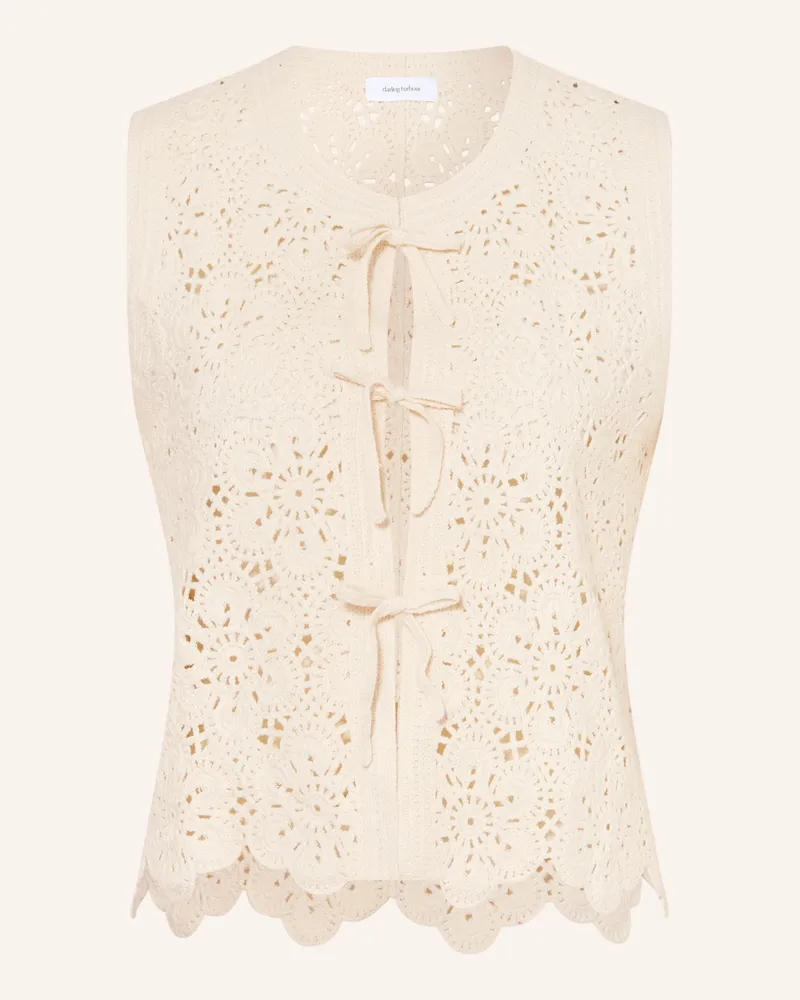 Darling Harbour Häkelweste Beige