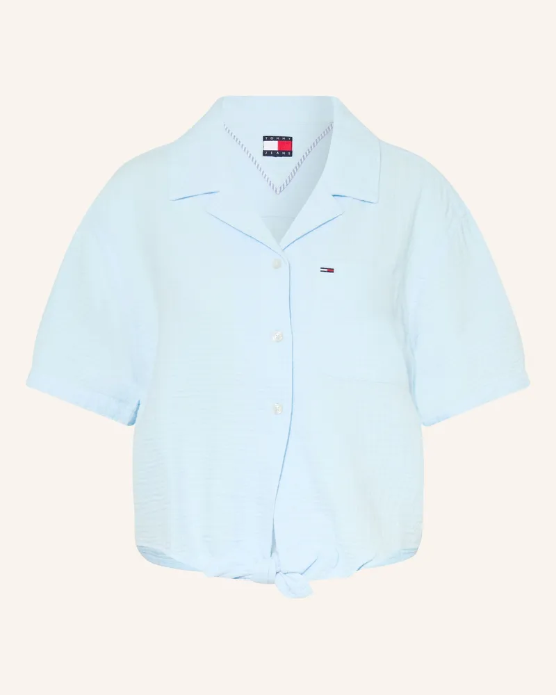 Tommy Hilfiger Musselinbluse blau Hellblau