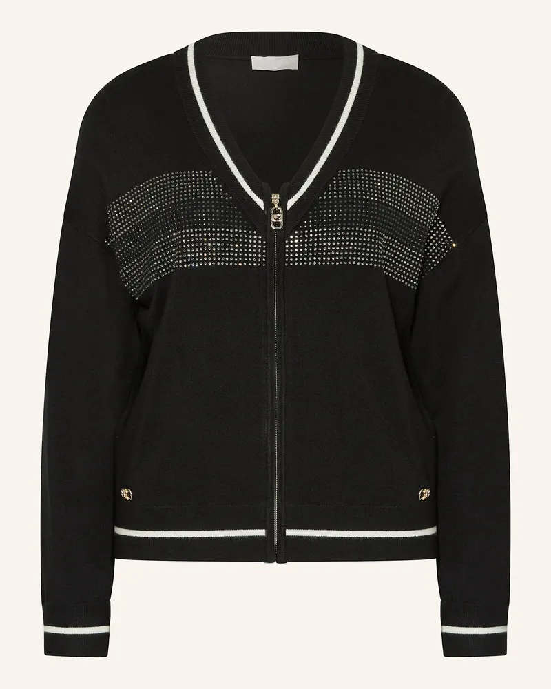 Liu Jo Strickjacke CARDI mit Schmucksteinen Schwarz