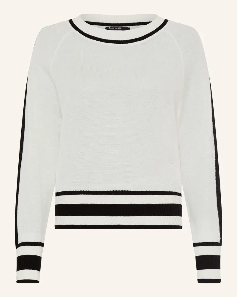 MARC AUREL Pullover weiss Weiss