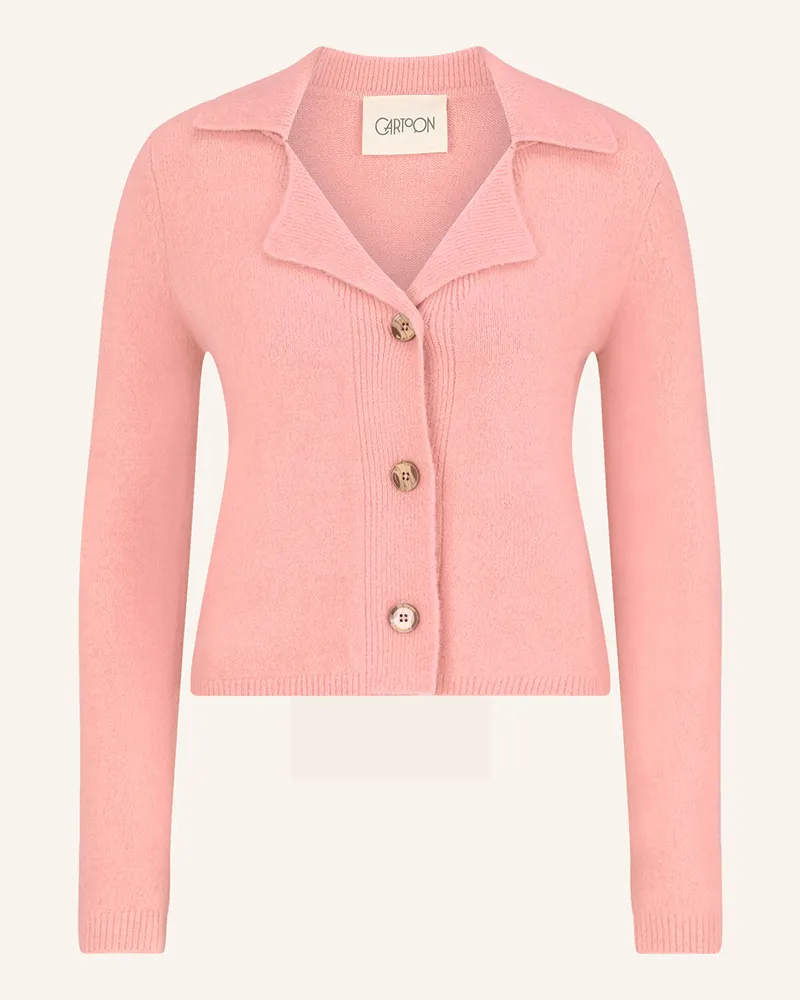 Cartoon Strickjacke Rosa