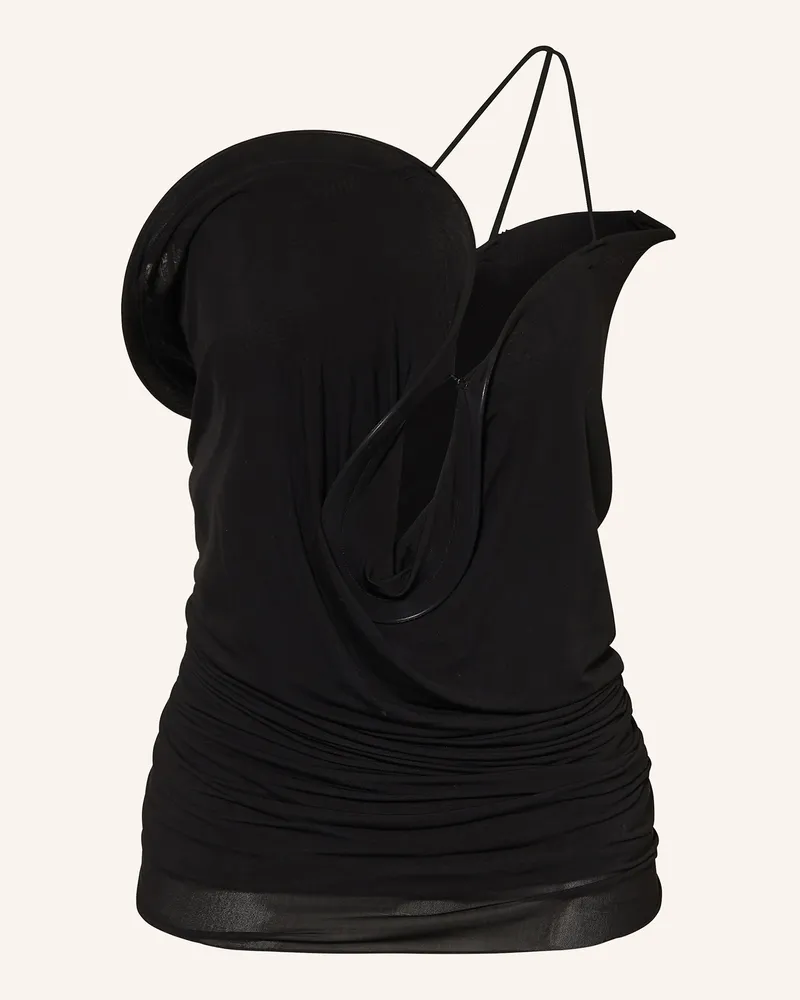 Christopher Esber One-Shoulder-Top Schwarz