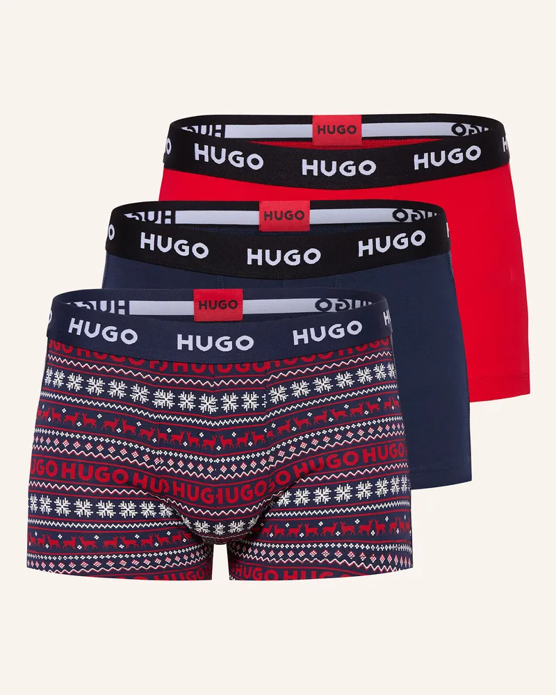 HUGO BOSS 3er-Pack Boxershorts Dunkelblau