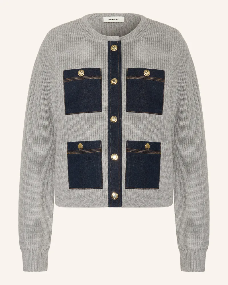 Sandro Strickjacke Blaugrau