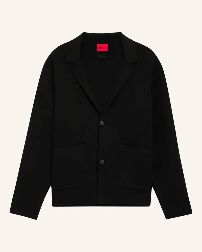 HUGO BOSS Strickjacke SITON Schwarz