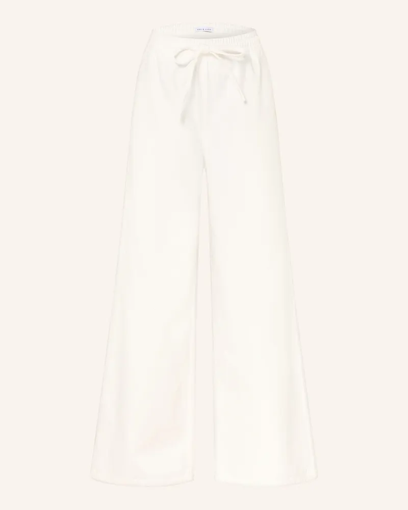 Mrs & HUGS Marlenehose Weiss