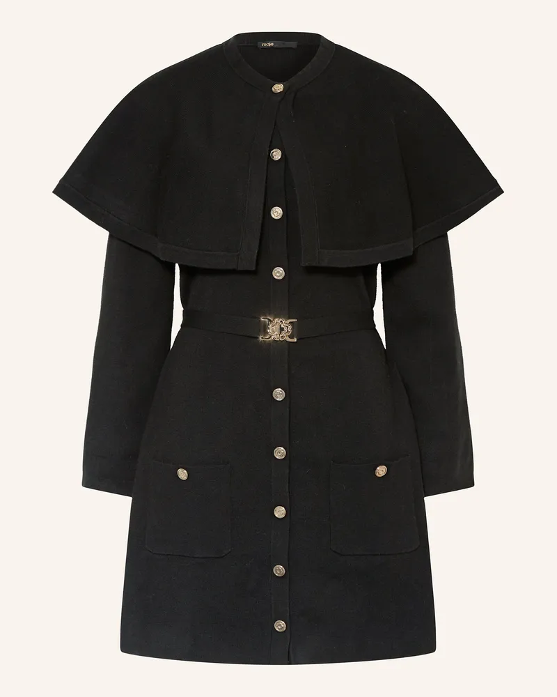 Maje Set: Kleid und Cape Schwarz