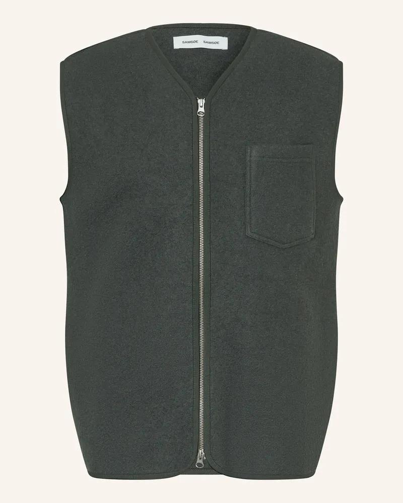 Samsøe & Samsøe Weste Sahannes gruen Dunkelgrün