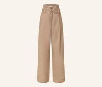 Paperbag-Hose beige