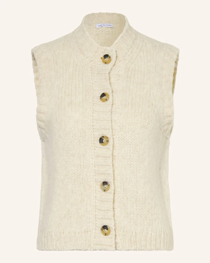 Mrs & HUGS Strickweste weiss Creme