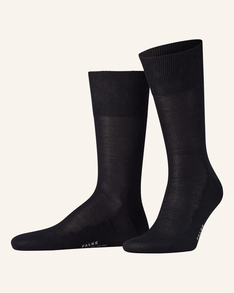 Falke Socken Luxury No.4 Pure Silk Aus Seide blau 6370
