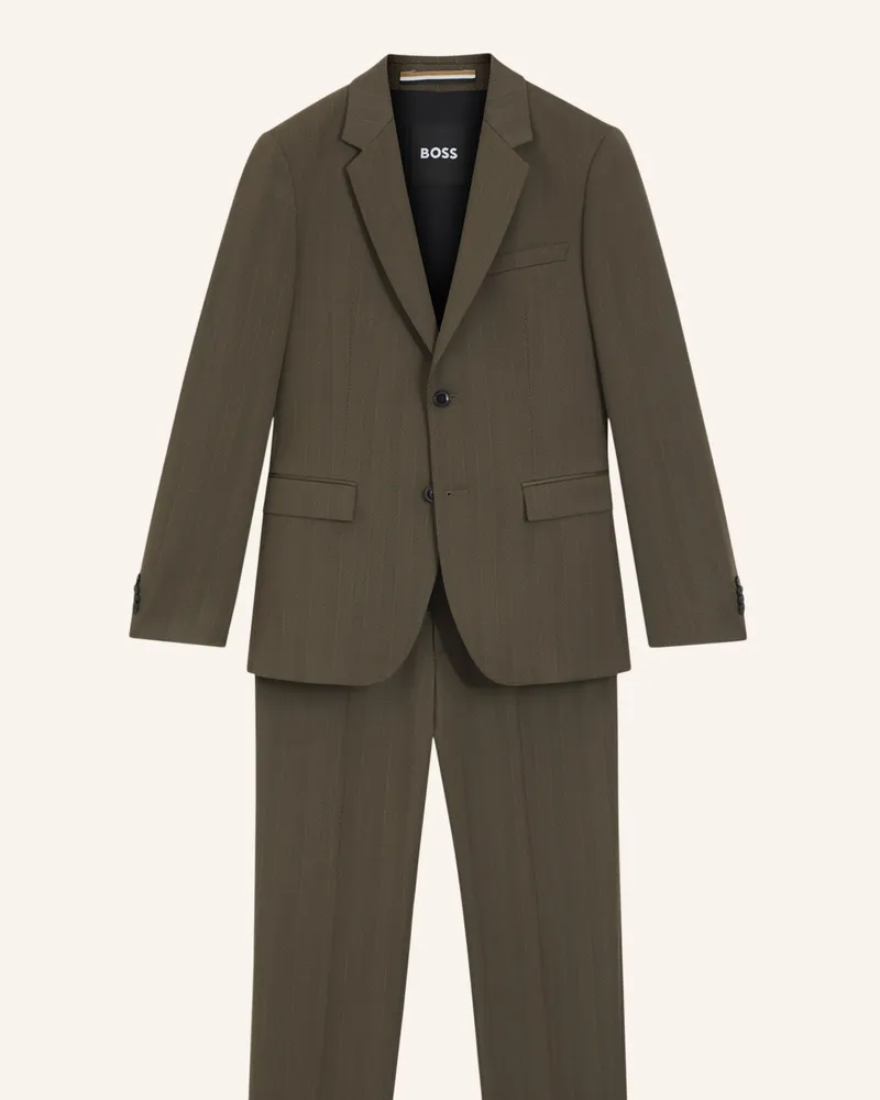 HUGO BOSS Business Anzug H-HOUSTON-2PCS-252 Slim Fit Braun