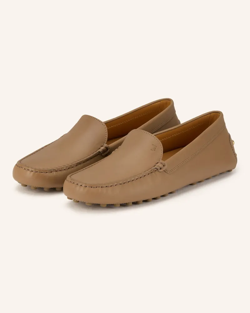 TOD'S Mokassins GOMMINO mit Nieten Hellbraun