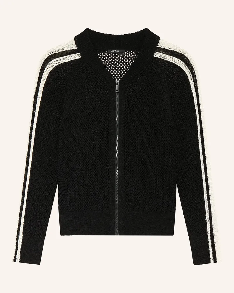MARC AUREL Strickjacke schwarz Schwarz