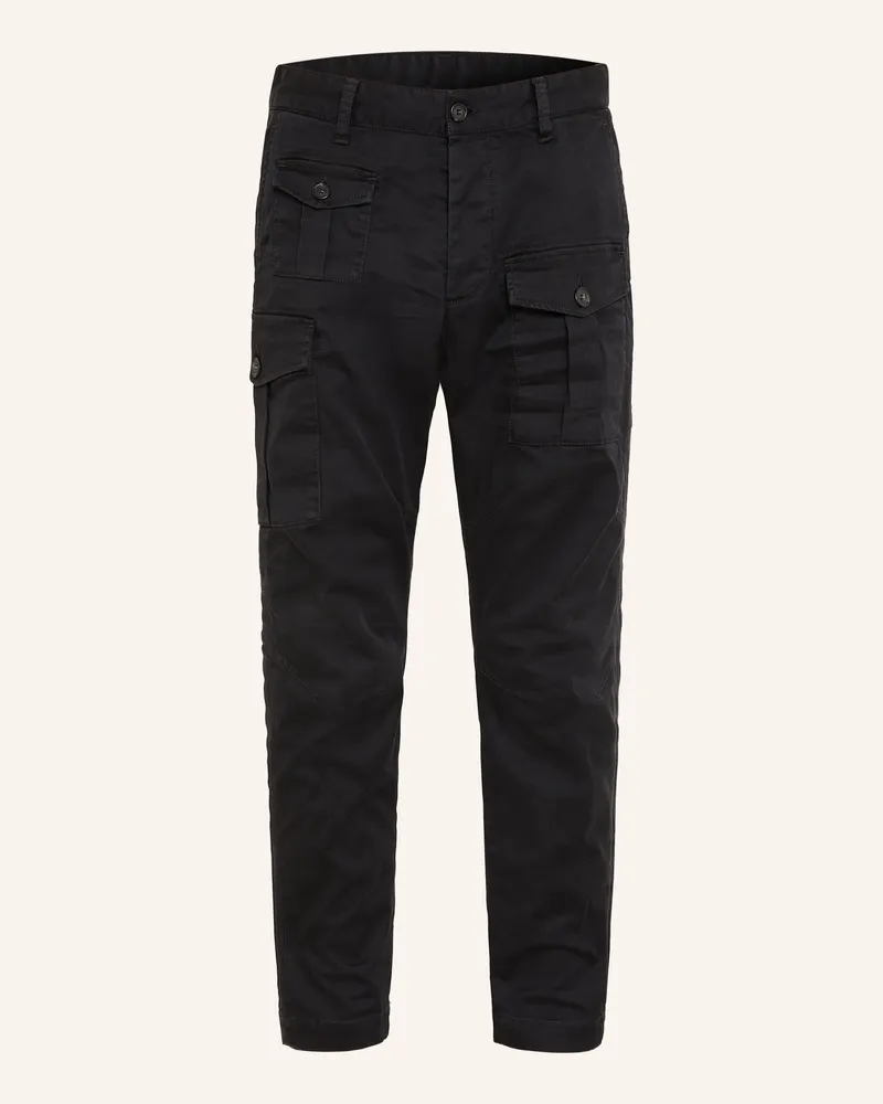 Dsquared2 Cargohose Sexy Cargo Fit schwarz Schwarz