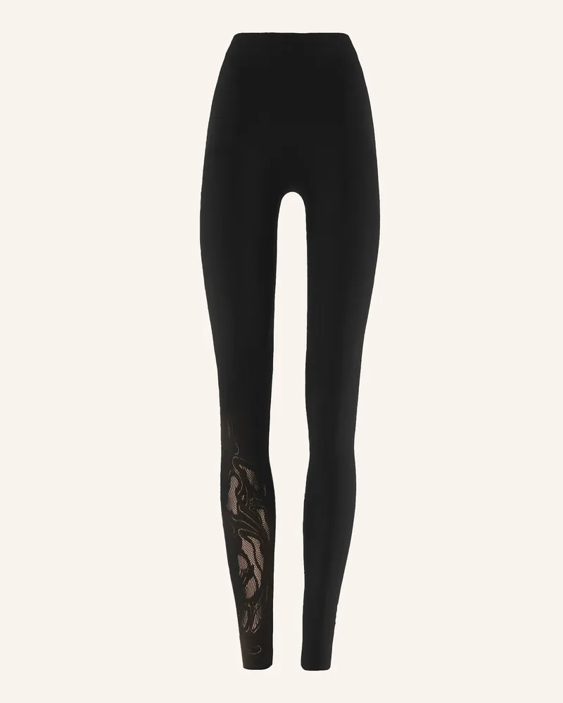 Wolford Leggings Rtw Rose Net Leggings schwarz Schwarz