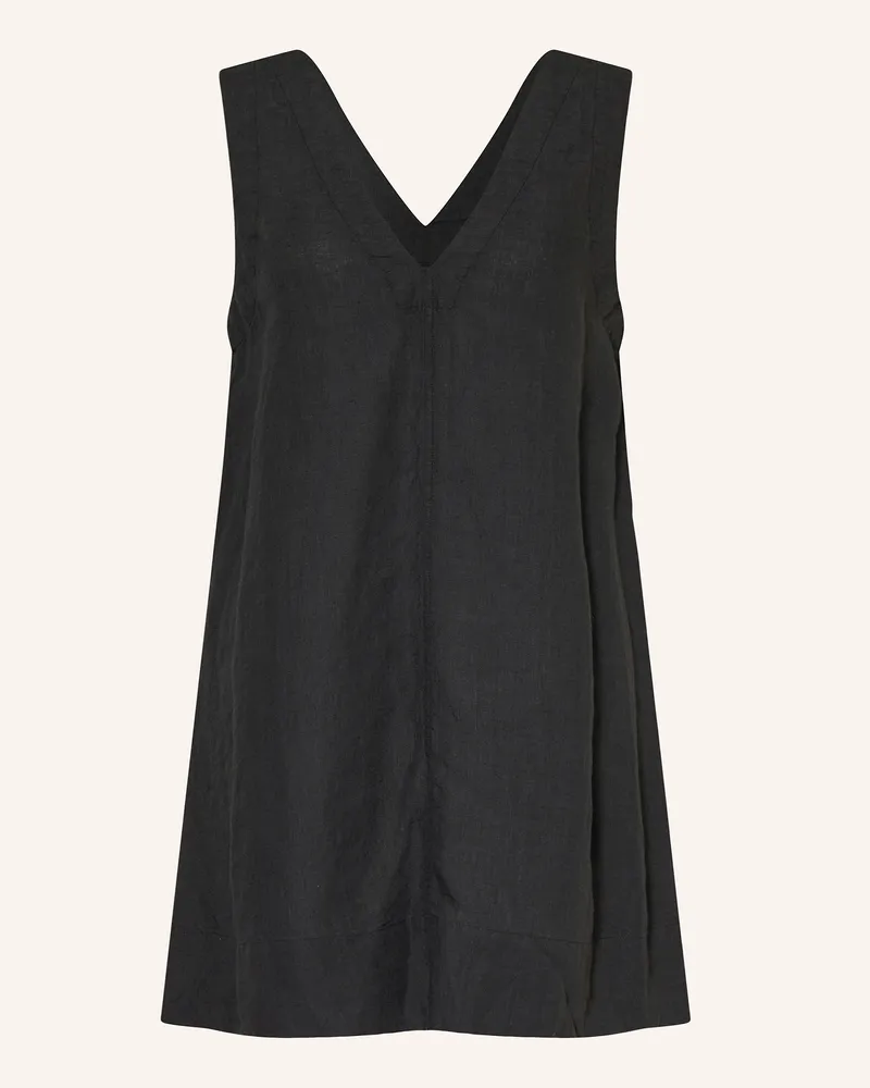Selected Leinenkleid Schwarz