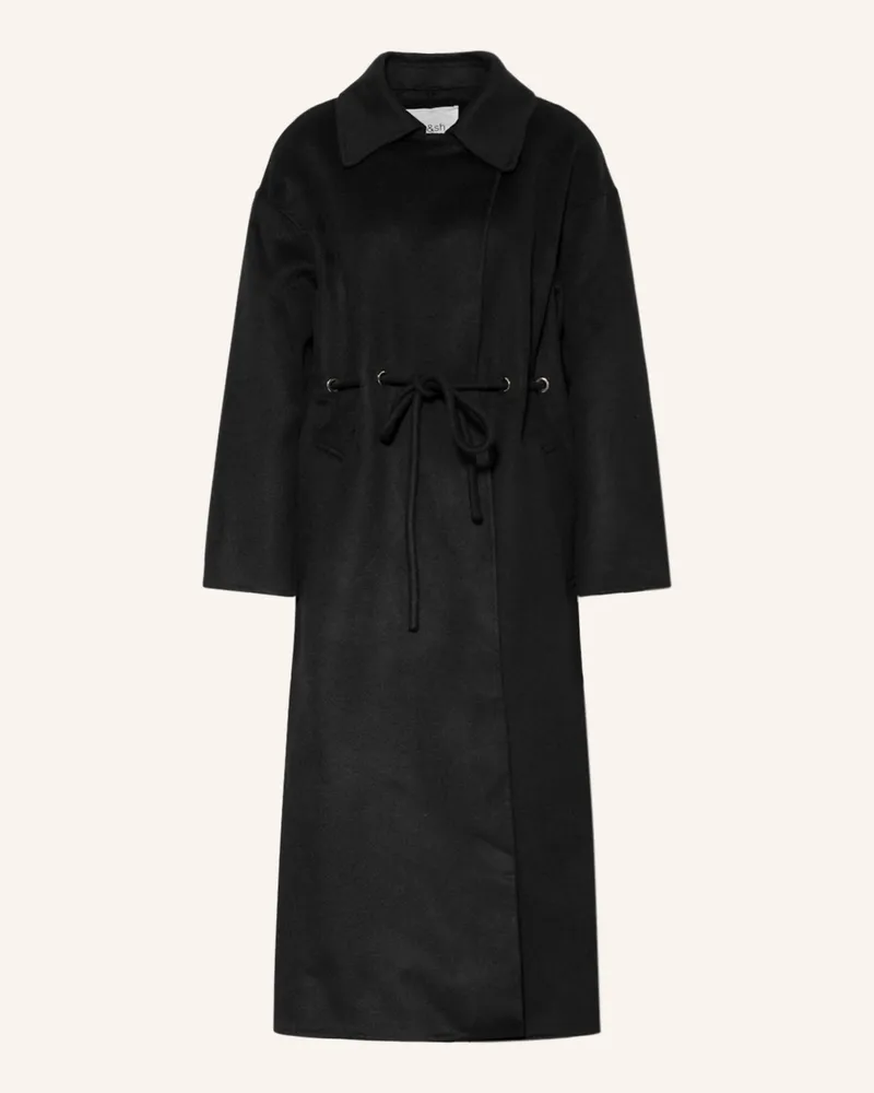 ba&sh Wollmantel Kate schwarz Schwarz