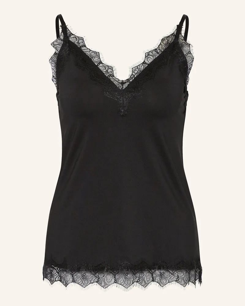 Rosemunde Top BILLIE mit Spitze Schwarz