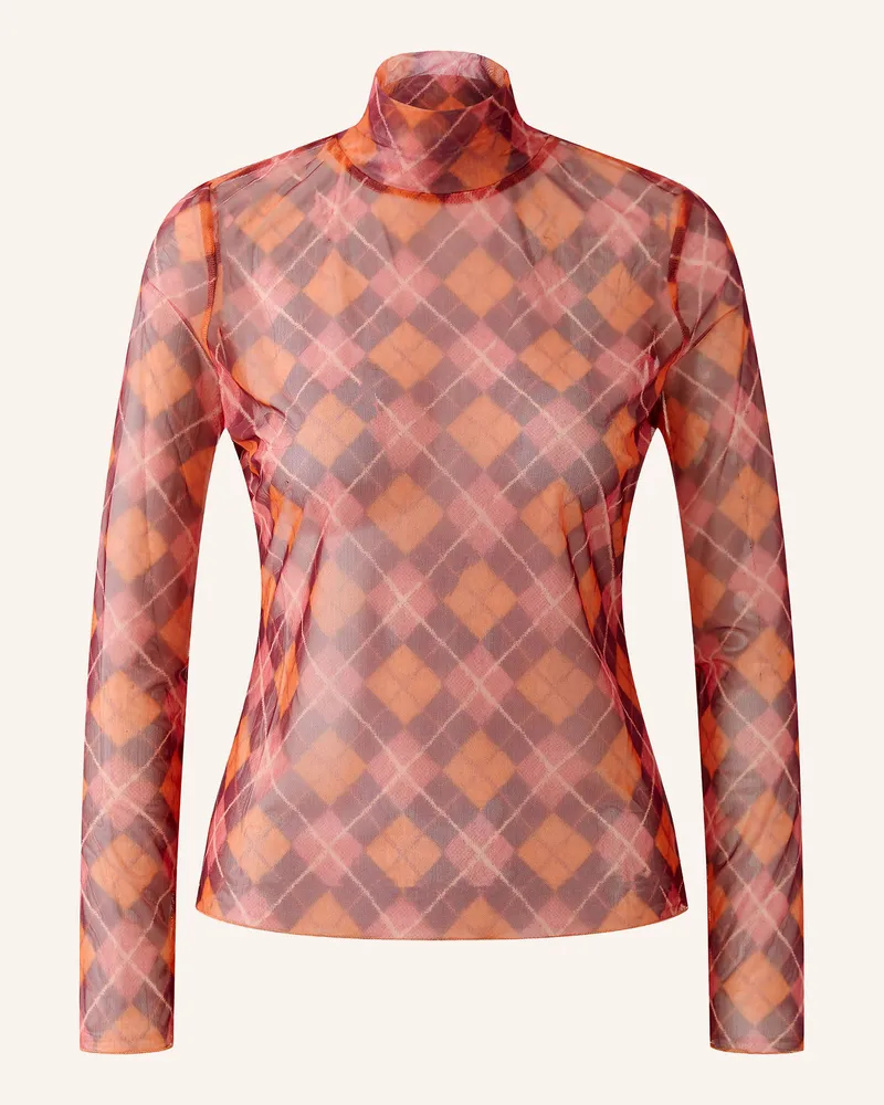 Oui  Longsleeve rot Dunkellila