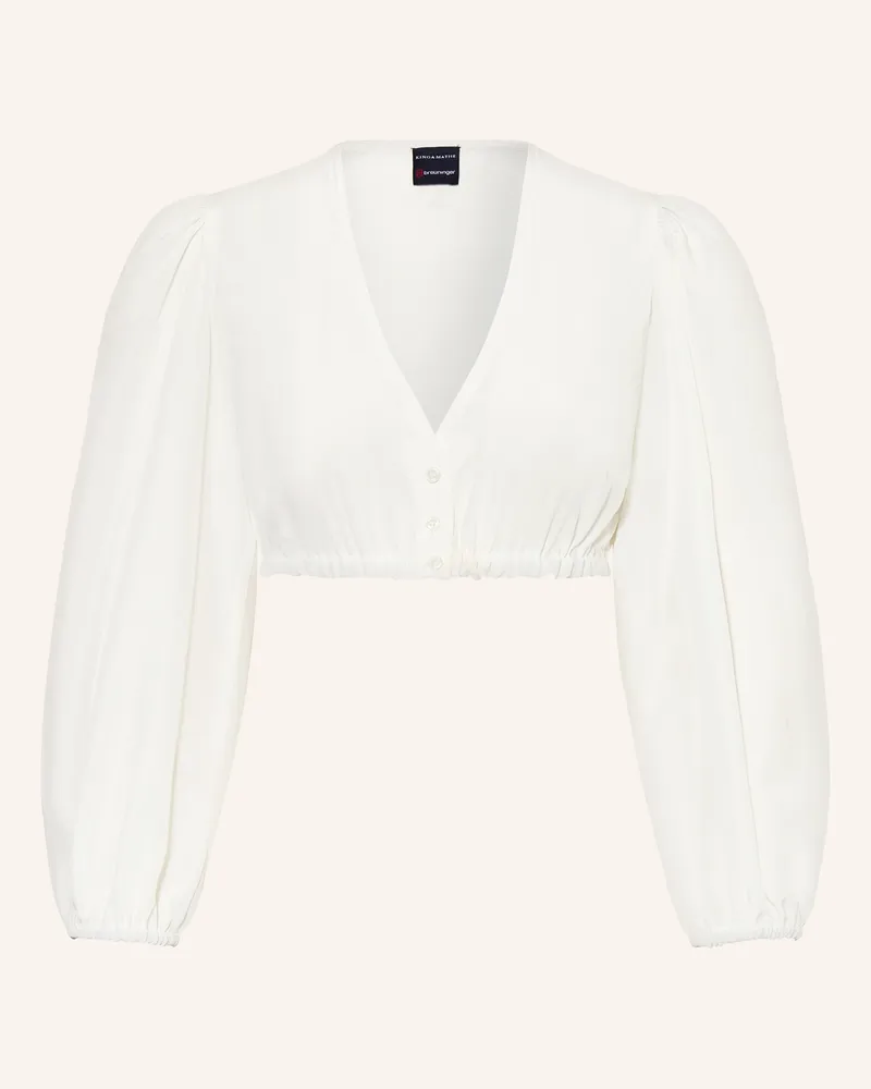 KINGA MATHE Dirndlbluse ELENA mit 3/4-Ärmel Weiss