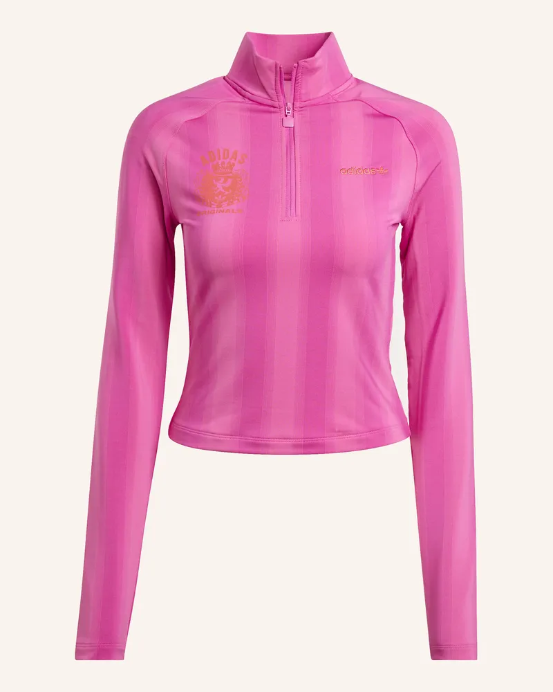 adidas HALF-ZIP GRAPHIC FOOTBALL LONGSLEEVE Rosa