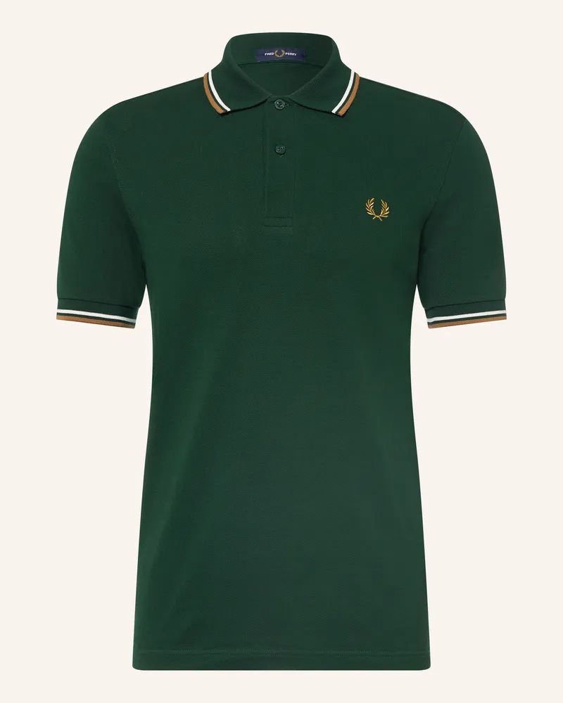 Fred Perry Piqué-Poloshirt gruen Dunkelgrün