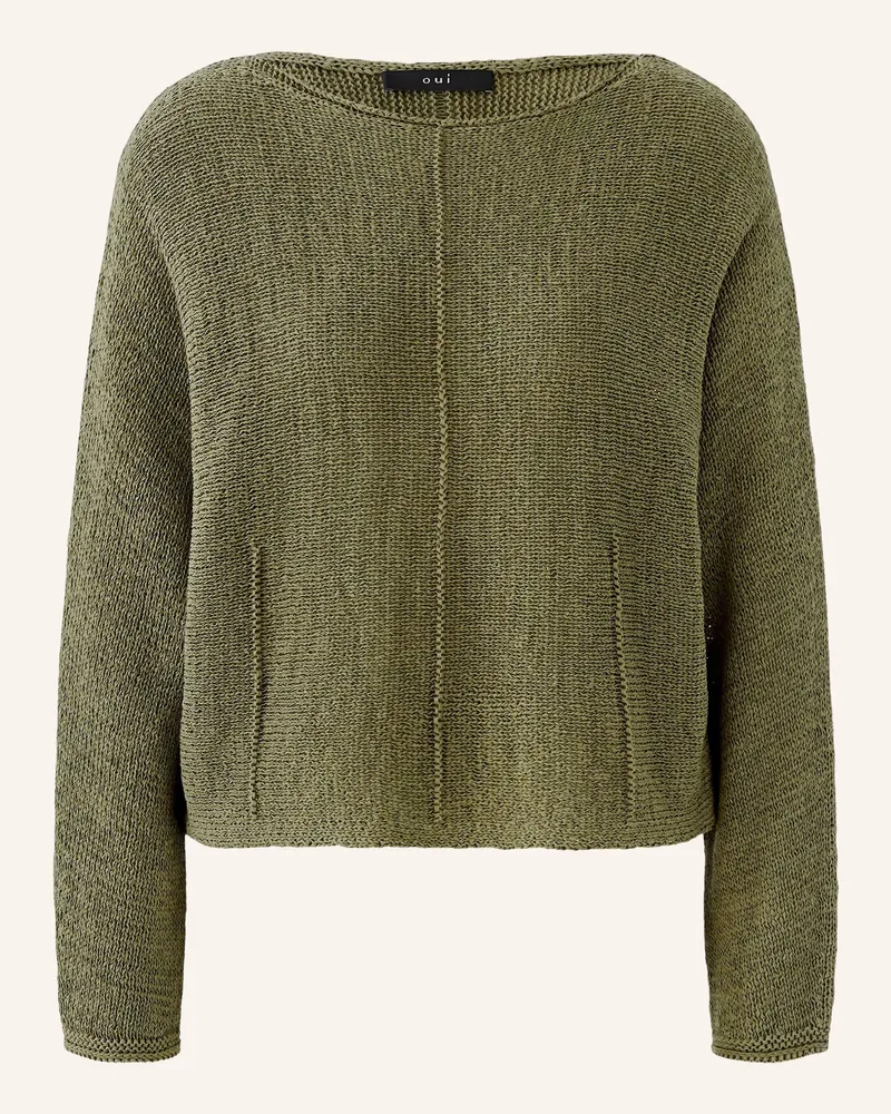 Oui  Pullover gruen Khaki