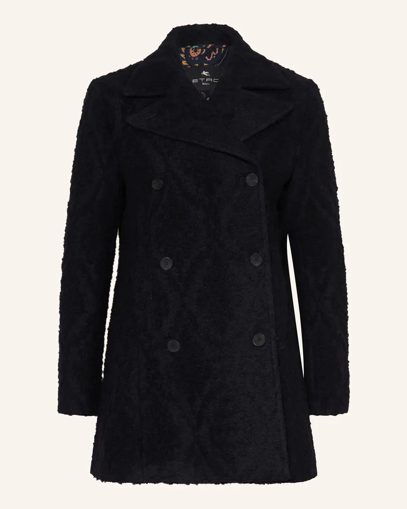 Etro Tweed-Blazer blau Dunkelblau