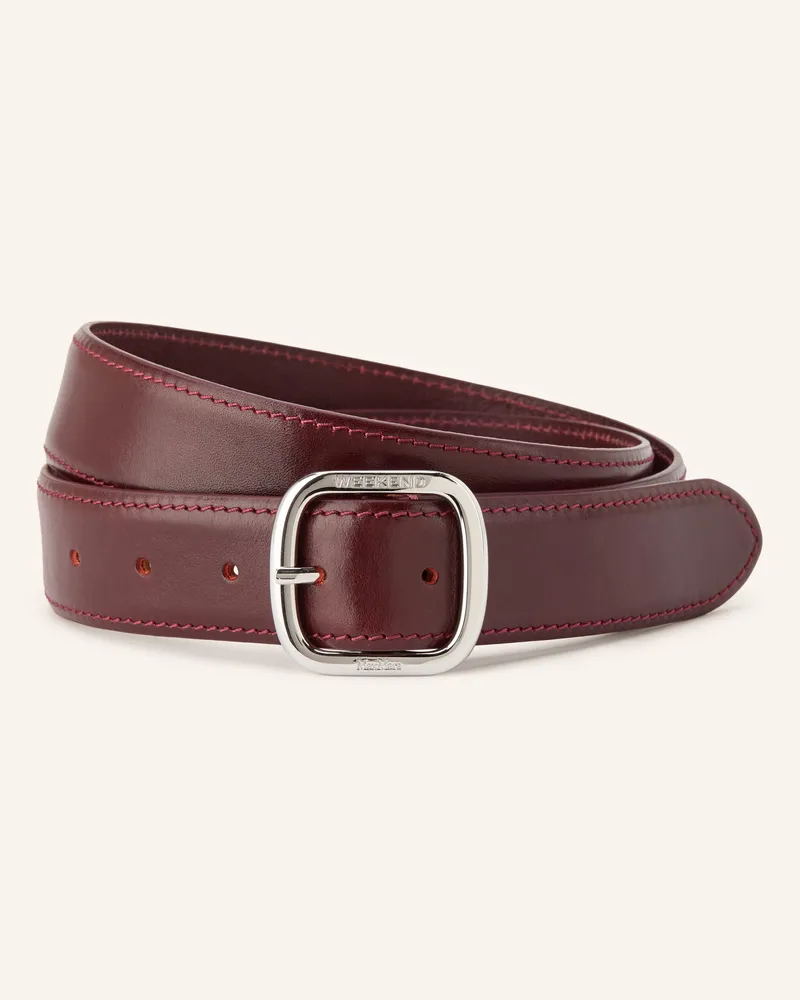 Max Mara Ledergürtel Wkaaereo rot Dunkelrot