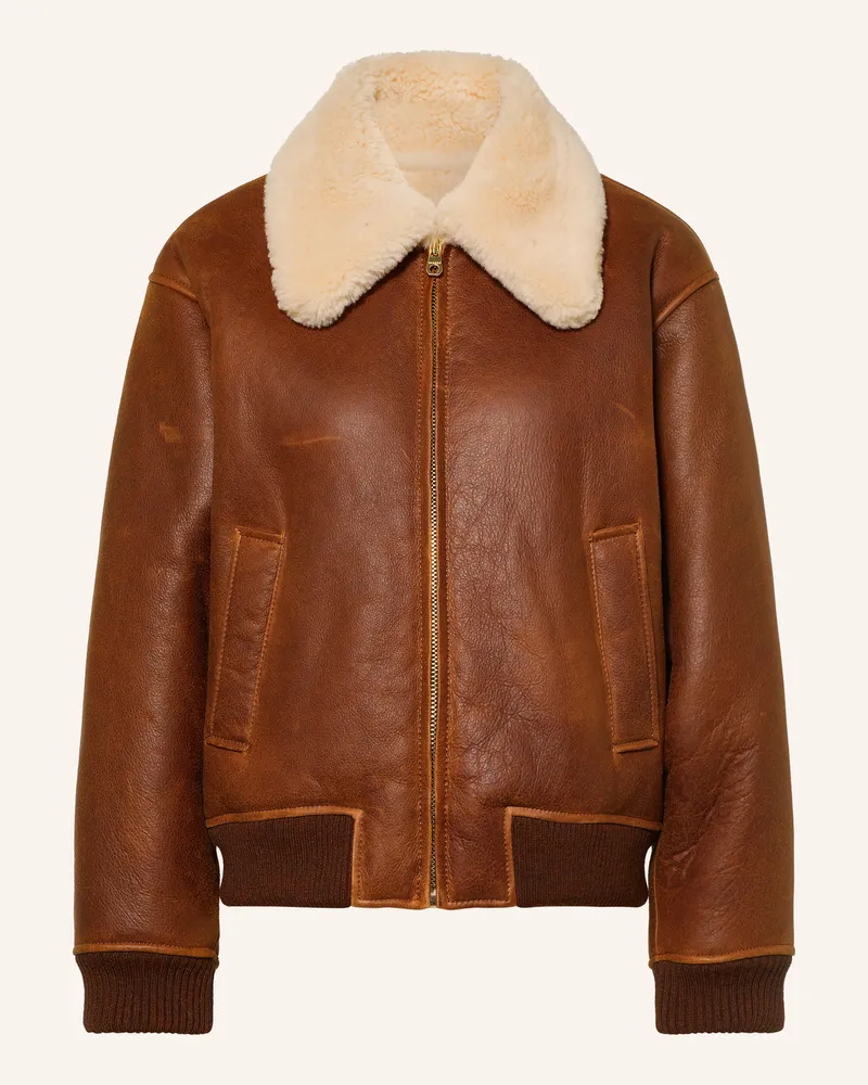Sandro Lederjacke braun Braun